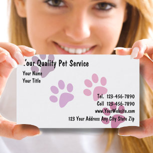 Cartes de visite pour animaux de compagnie