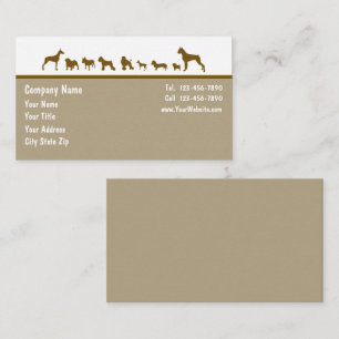 Cartes de visite pour animaux de compagnie