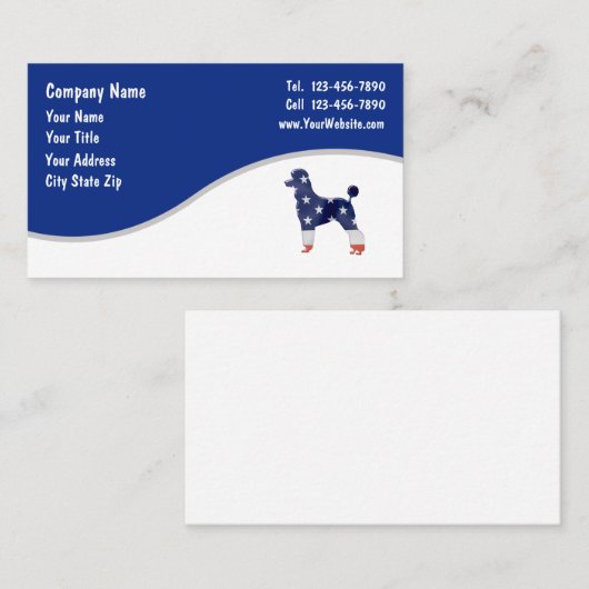 Cartes de visite pour animaux de compagnie (Devant / Derrière)