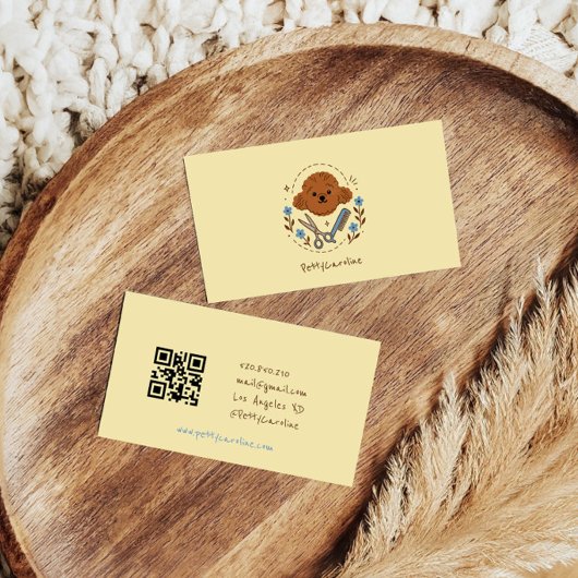 Cartes de visite pour animaux de doodle
