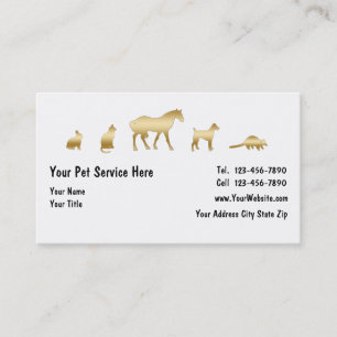 Cartes de visite pour animaux de luxe