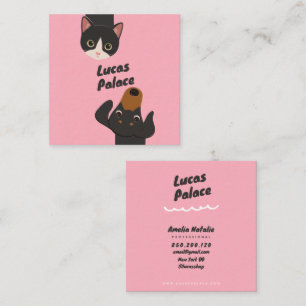 Cartes de visite pour animaux mignons en gribouill