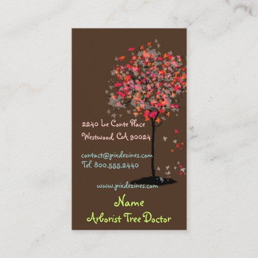 Cartes de visite pour architectes paysagistes (Devant)