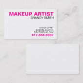 cartes de visite Pour Artistes De Maquillage (Devant / Derrière)