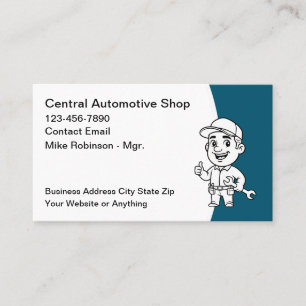 Cartes de visite pour atelier de réparation automo