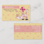 Cartes de visite pour babysitting (Devant / Derrière)
