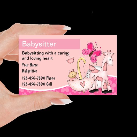 Cartes de visite pour babysitting