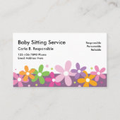 Cartes de visite pour babysitting (Devant)