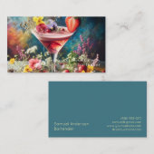 Cartes de visite pour barman (Devant / Derrière)