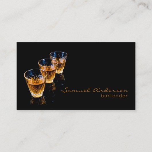 Cartes de visite pour barman (Devant)