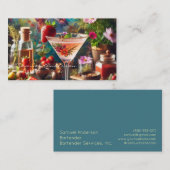 Cartes de visite pour barman (Devant / Derrière)