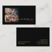 Cartes de visite pour barman (Devant / Derrière)