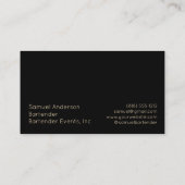 Cartes de visite pour barman (Dos)