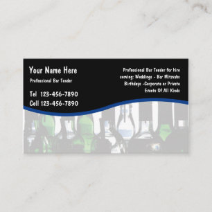 Cartes de visite pour barman
