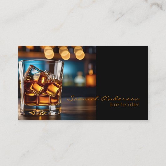 Cartes de visite pour barman (Devant)