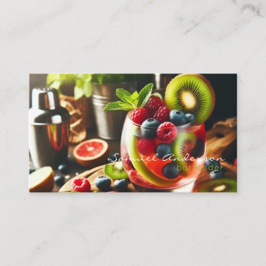 Cartes de visite pour barman (Devant)