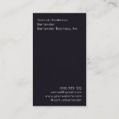 Cartes de visite pour barman (Dos)