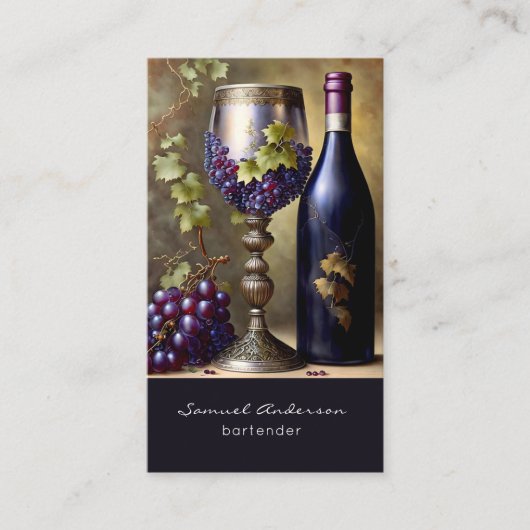 Cartes de visite pour barman (Devant)