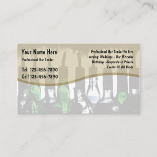 Cartes de visite pour barman