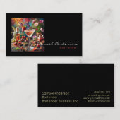 Cartes de visite pour barman (Devant / Derrière)