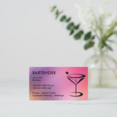 Cartes de visite pour barman cool (Debout devant)