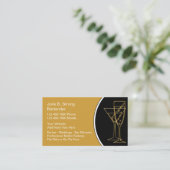 Cartes de visite pour barman élégant (Debout devant)