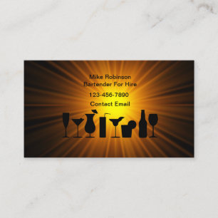 Cartes de visite pour barman en location Barhop