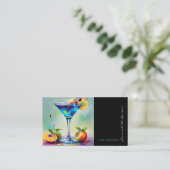 Cartes de visite pour barman mixologue (Debout devant)
