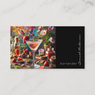 Cartes de visite pour barman mixologue