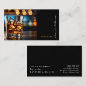 Cartes de visite pour barman mixologue (Devant / Derrière)