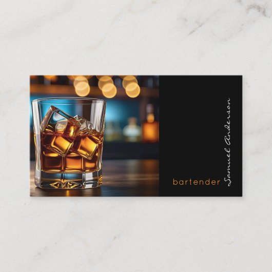 Cartes de visite pour barman mixologue (Devant)