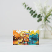 Cartes de visite pour barman mixologue (Debout devant)