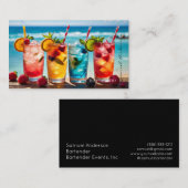 Cartes de visite pour barman mixologue (Devant / Derrière)