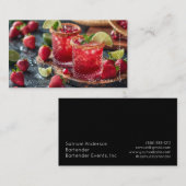 Cartes de visite pour barman mixologue (Devant / Derrière)
