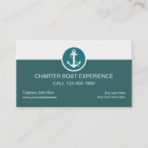 Cartes de visite pour bateau à charte