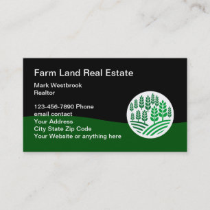 Cartes de visite pour biens immobiliers agricoles
