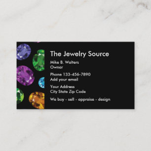 Cartes de visite pour bijoux pierres précieuses