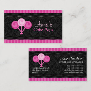 Cartes de visite pour boulangerie de Cake Pops
