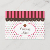 Cartes de visite pour boulangerie de Cupcakes (Devant)
