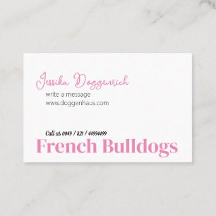 Cartes de visite pour Bouledogue Français