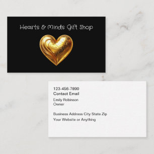 Cartes de visite pour boutique de cadeaux et artis