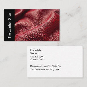 Cartes de visite pour boutique de cuir élégante