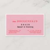 Cartes de visite pour boxeurs allemands (Dos)