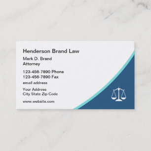 Cartes de visite pour cabinet d'avocat moderne