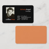 Cartes de visite pour café (Devant / Derrière)