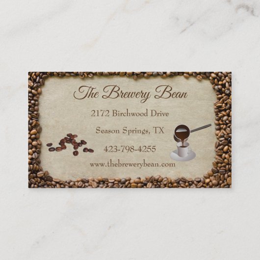 Cartes de visite pour café Coffee Shop (Dos)