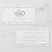 Cartes de visite pour café de thé élégant théière (Devant / Derrière)