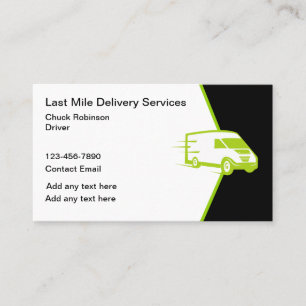 Cartes de visite pour camions de livraison dernier