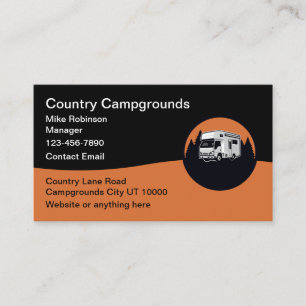 Cartes de visite pour Camping Vacances Parc