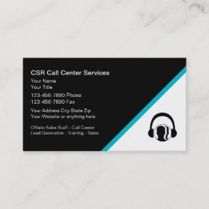 Cartes de visite pour centre d'appel de service cl